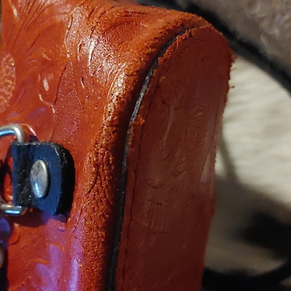 Vintage Borse in Pelle Embossed Leather Purse/Backpack - Picture 9 of 12